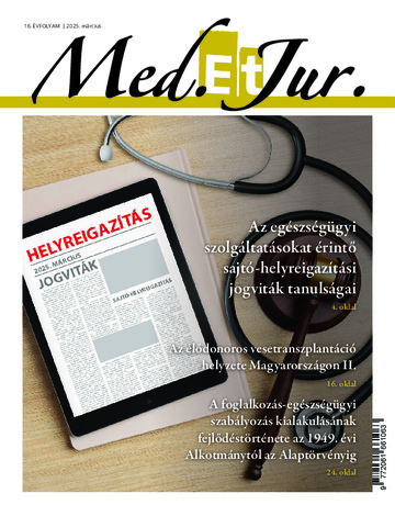 MED. et JUR. 16. évfolyam 1. szám
