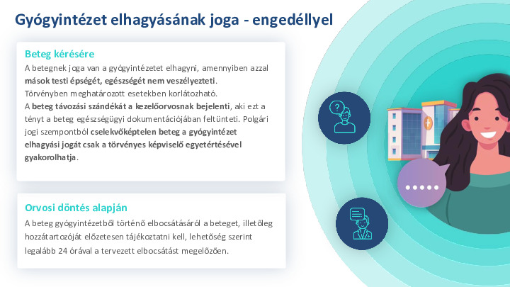 Gyógyintézet elhagyásának joga - engedéllyel